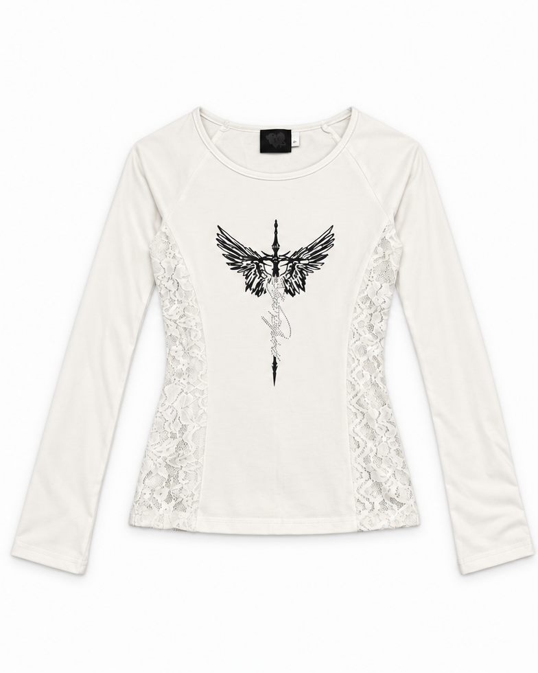 Rhinestone Wing Top A716