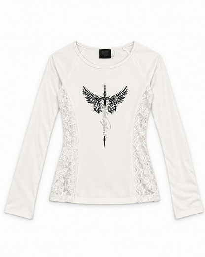 Rhinestone Wing Top A716