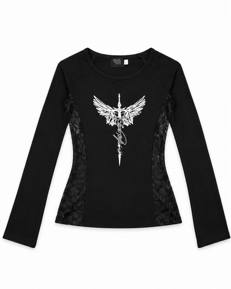 Rhinestone Wing Top A716