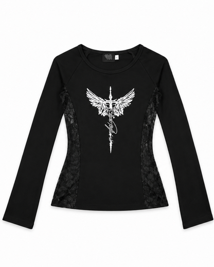 Rhinestone Wing Top A716