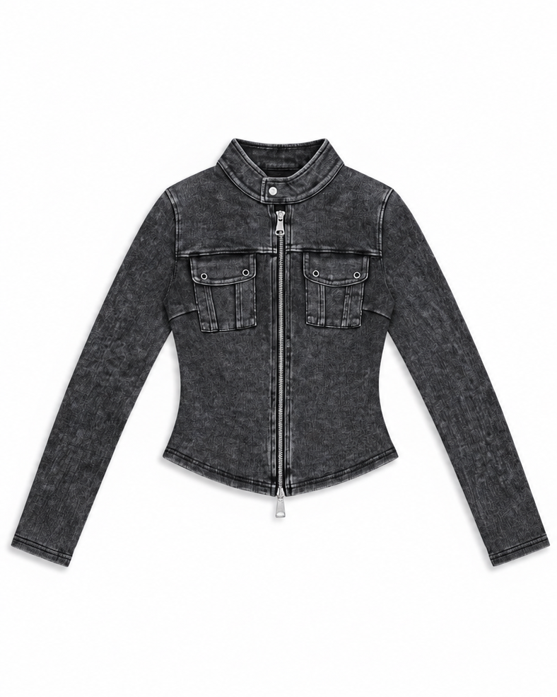 Washed Zip Jacket A703