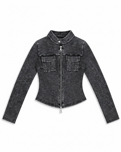 Washed Zip Jacket A703