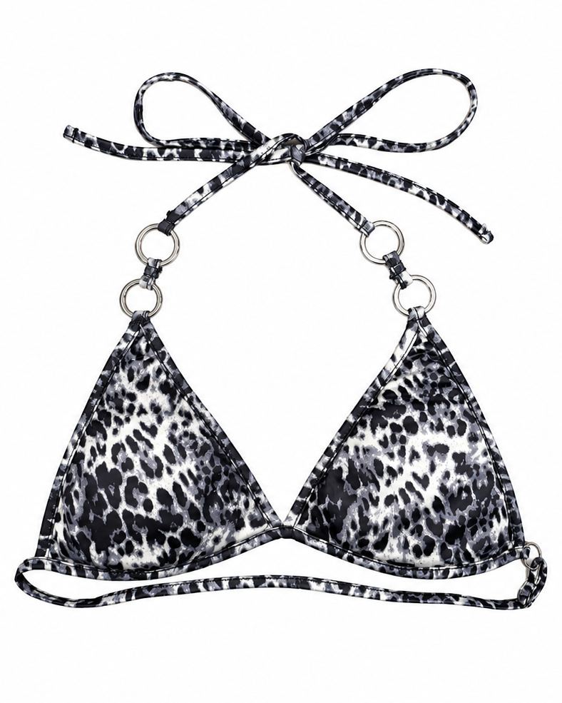 Leopard Trim Top A719　