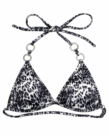 Leopard Trim Top A719　