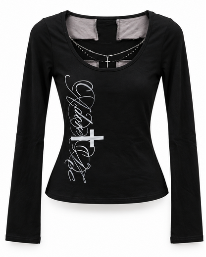 25-916 Cross Line Top A422