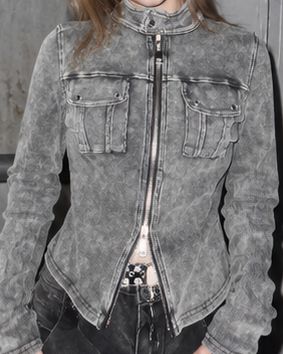 Washed Zip Jacket A703