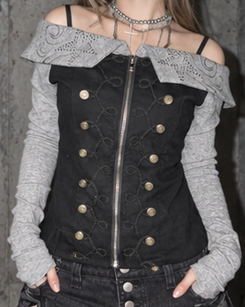 Corset Button Top A514