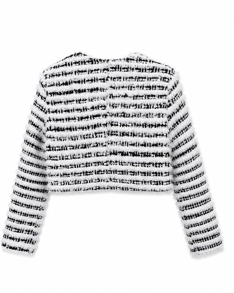 Fuzzy Stripe Jacket A321