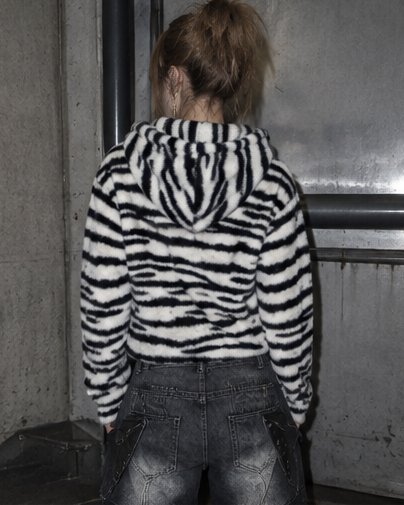 Wild Static Zip Hoodie A713