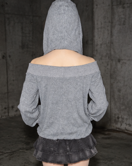 25-938 Drape Zip Hoodie A384