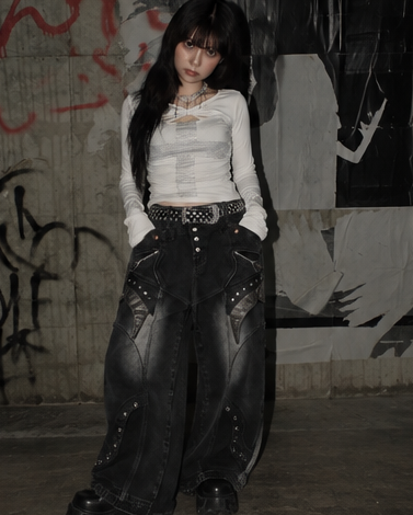 Studded Cross Top  A706