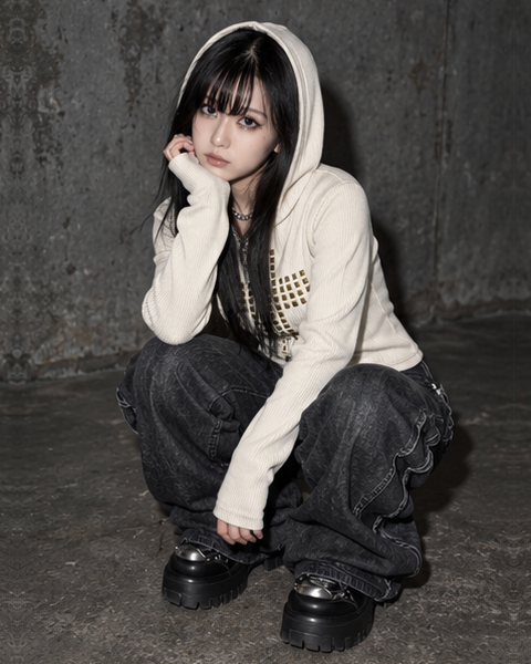 Stud Cross hoodie A508