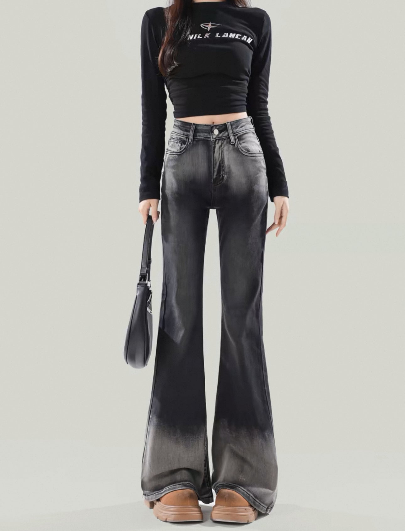 gradation flare denim A126