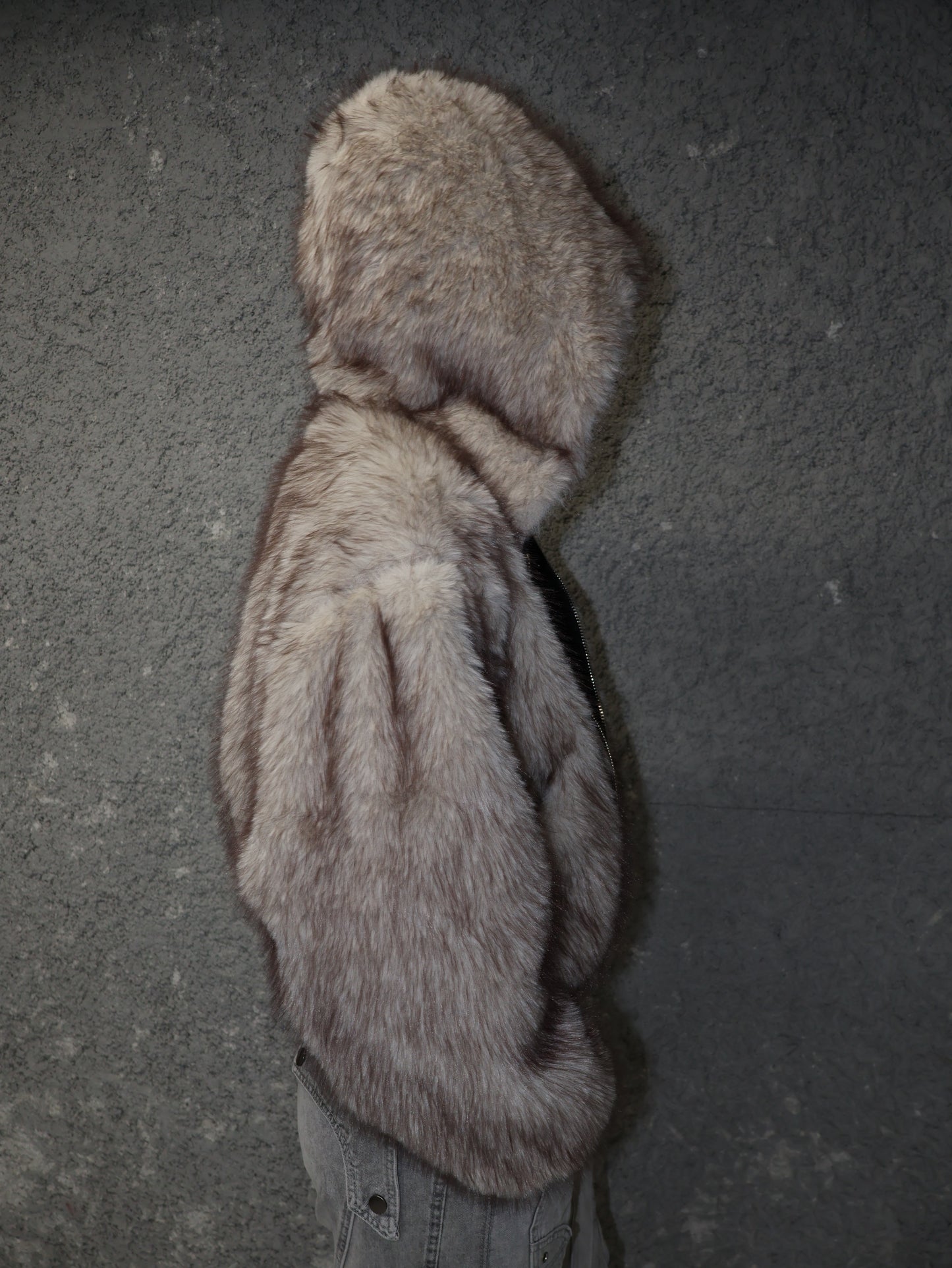 Fuzzy Edge Zip Hoodie　A448