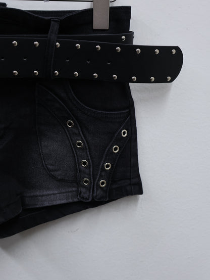 Stack Belt Mini Shorts A528