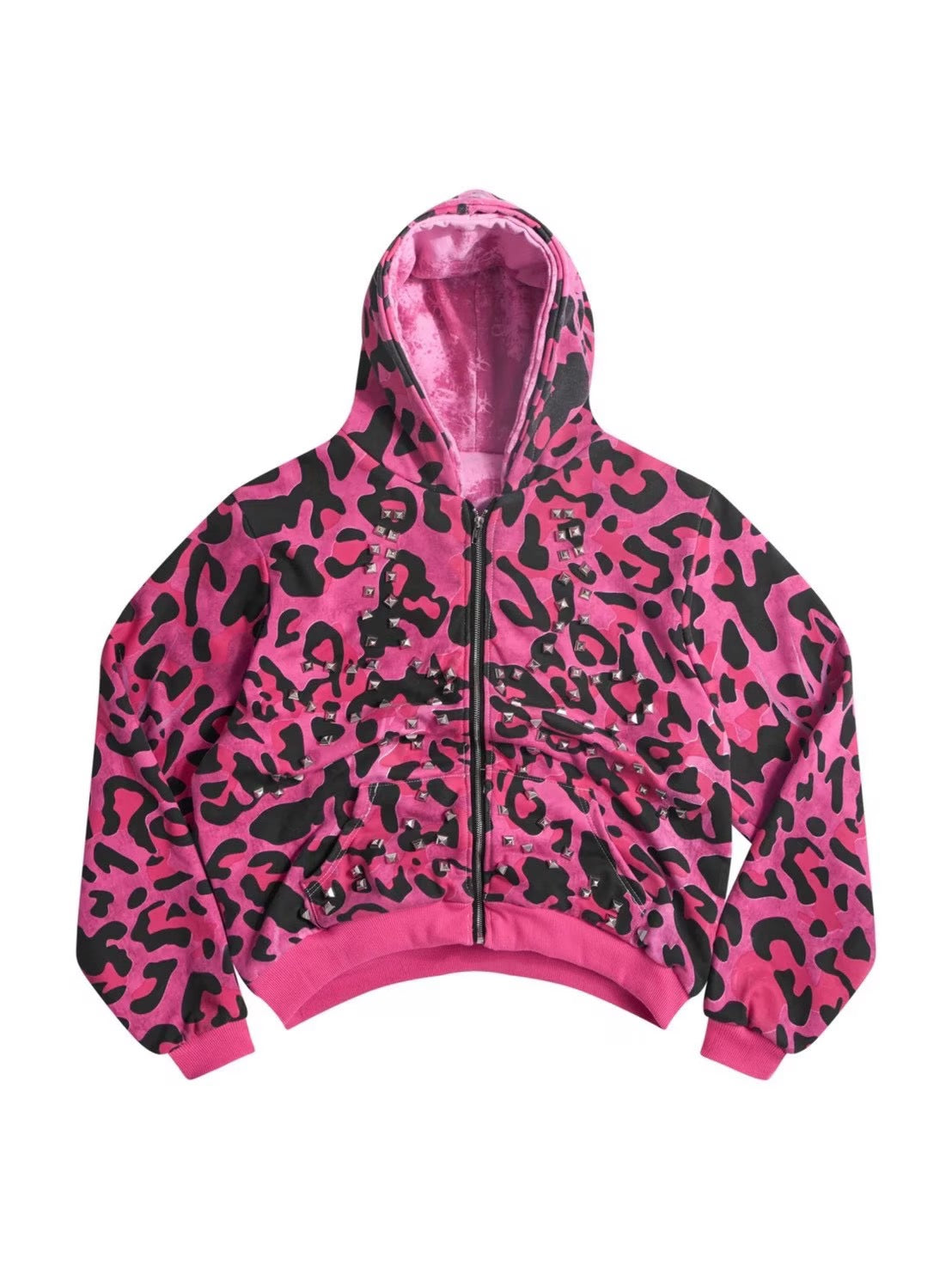 COZY WORLD PINK GLAMOUR ZIP UP HOODIE