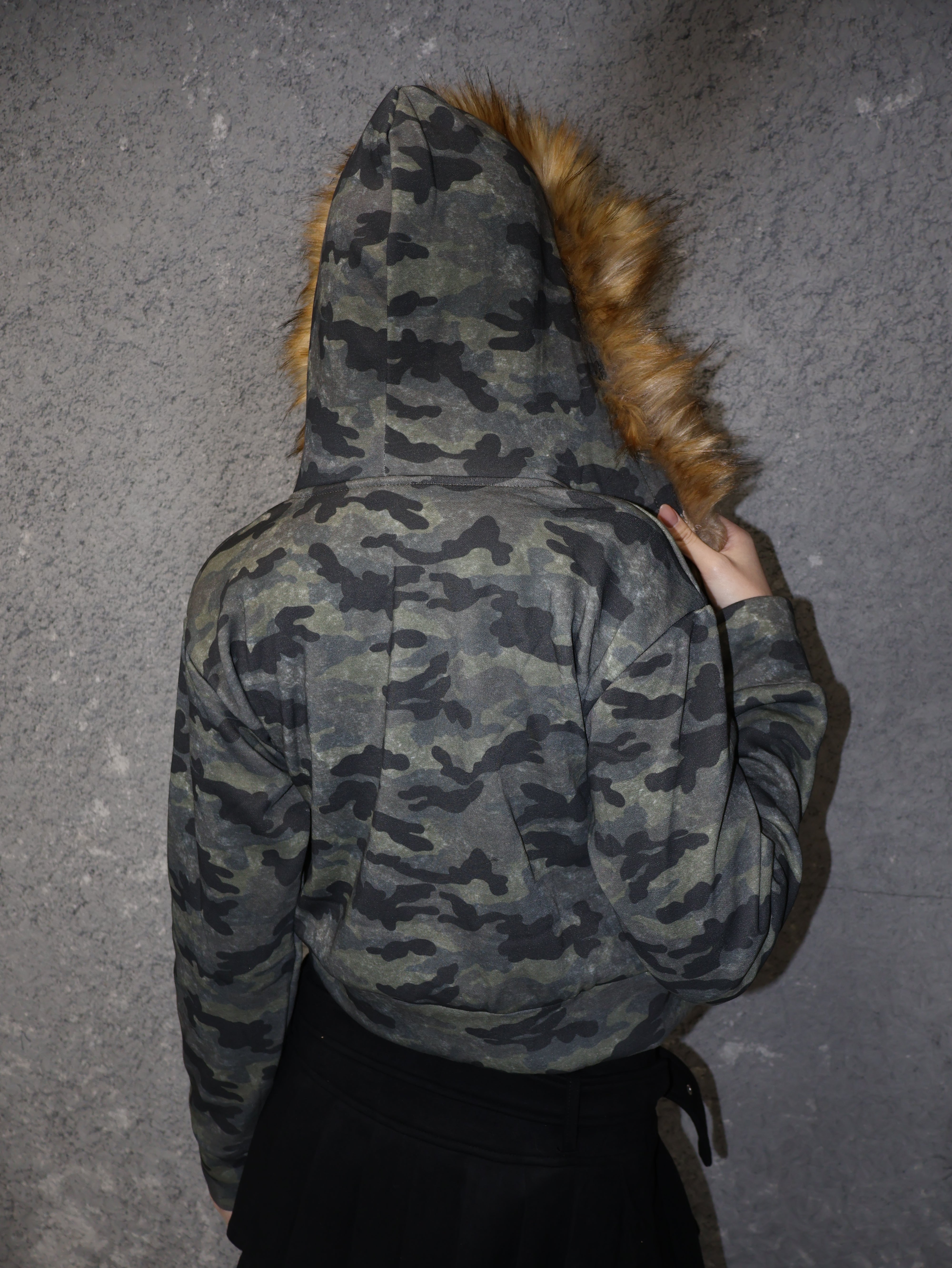 25-904 Fuzzy Camo hoddie A450 – 1618