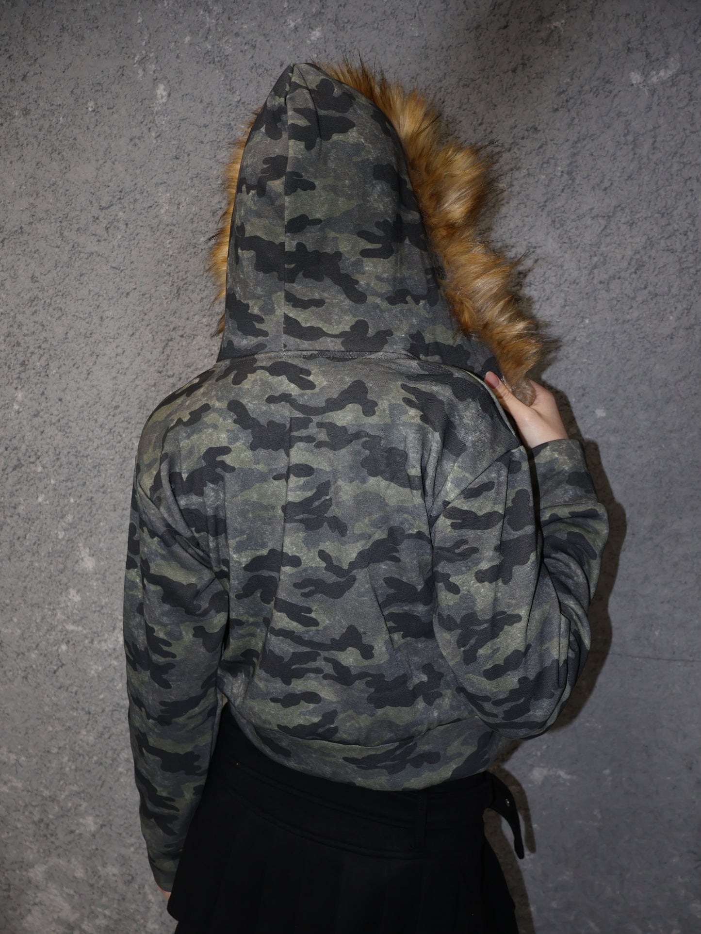 25-904 Fuzzy Camo hoddie A450
