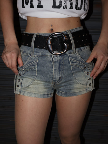 Stack Belt Mini Shorts A528