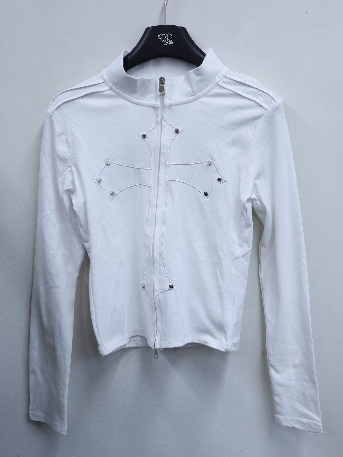 Zip Cross Sleeve Top A522