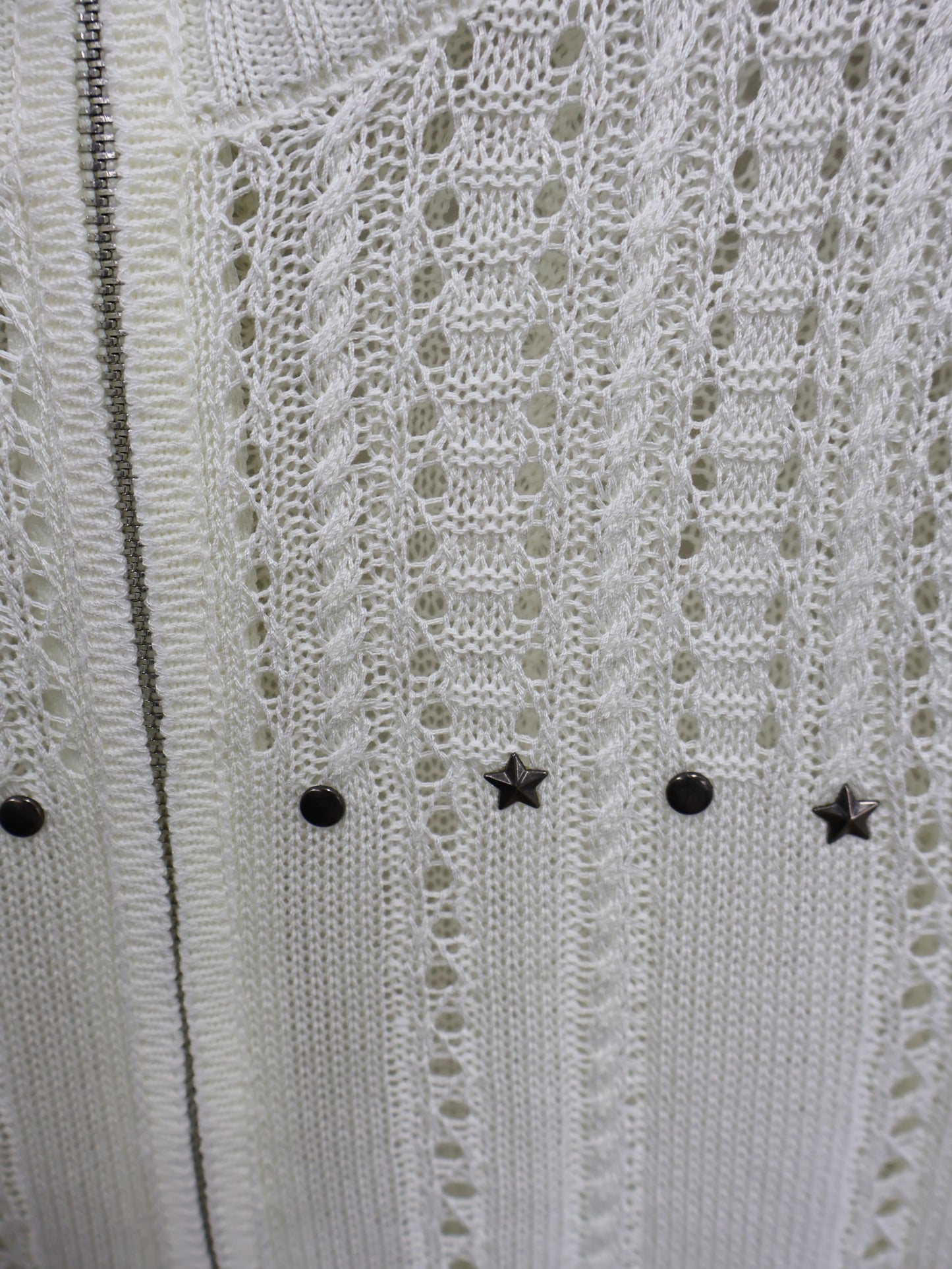 Stud Knit Zip Top A543