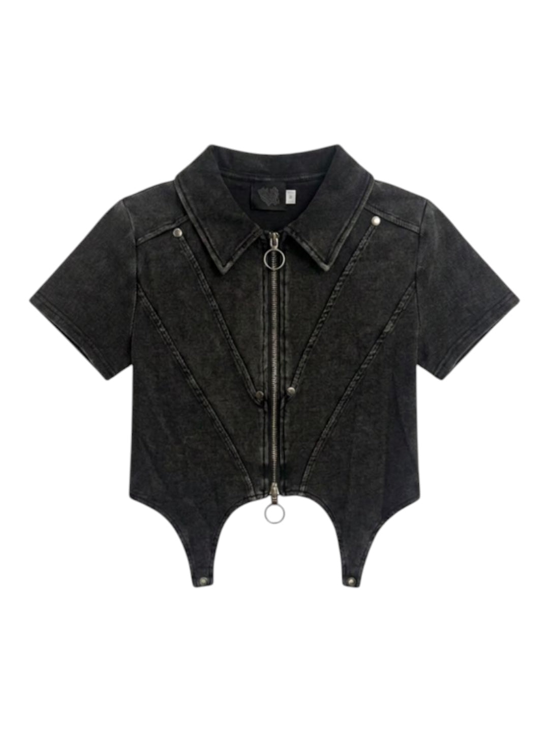 Crop Zip Top A573