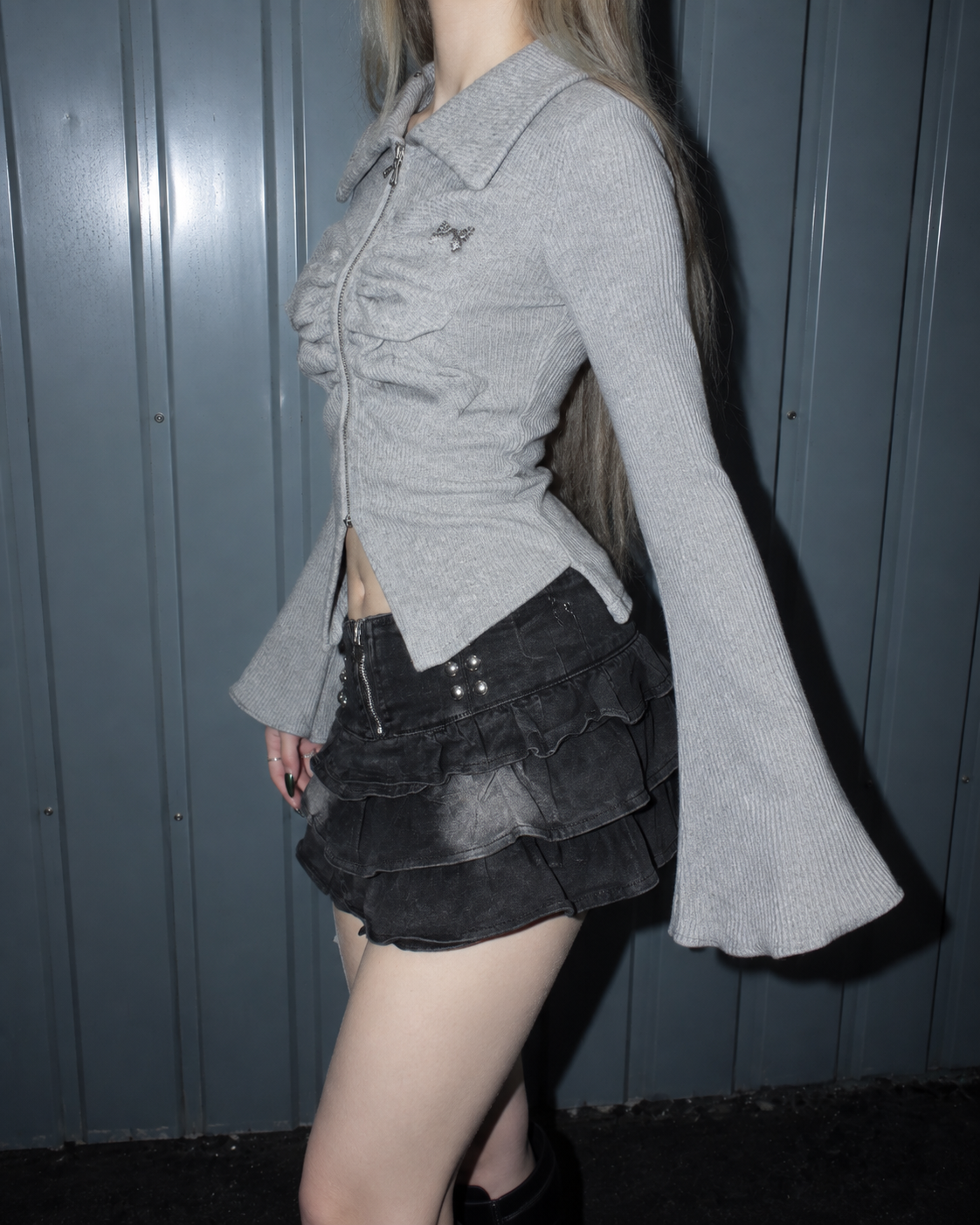 rose knit tops A637