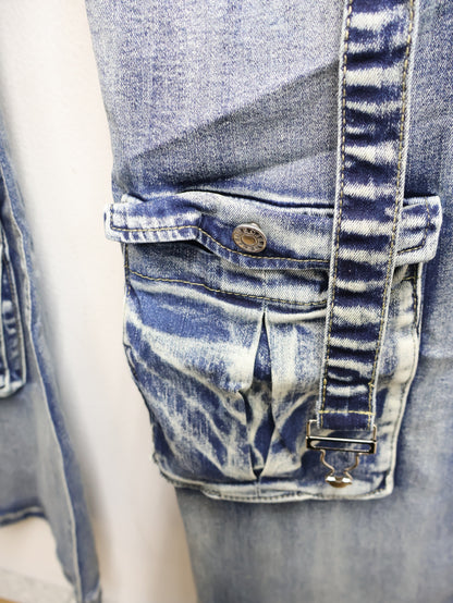 Stack Cargo Denim Pants  A533
