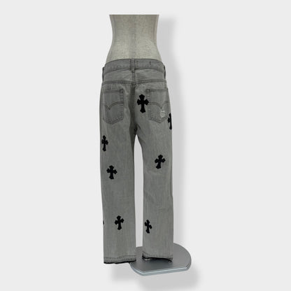 cross patch denim A241