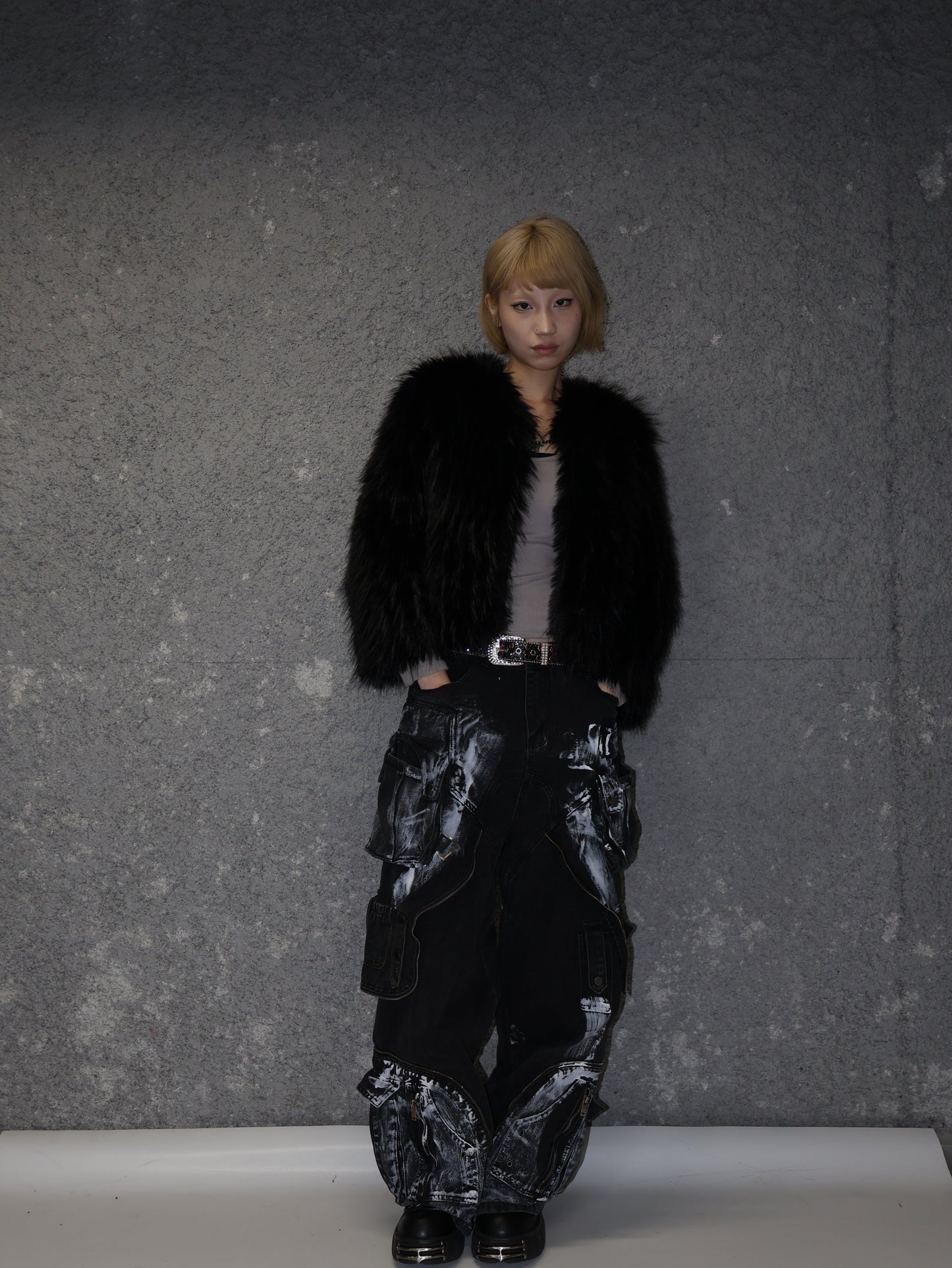 25-820 Shaggy Fur Jacket A449