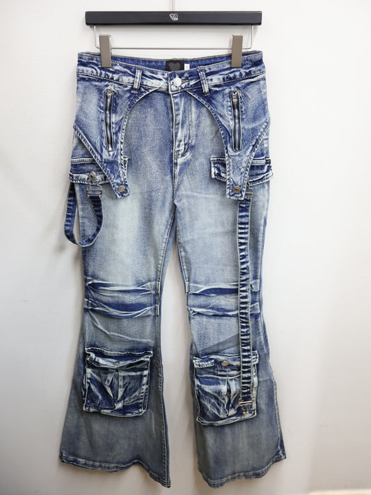 Stack Cargo Denim Pants  A533