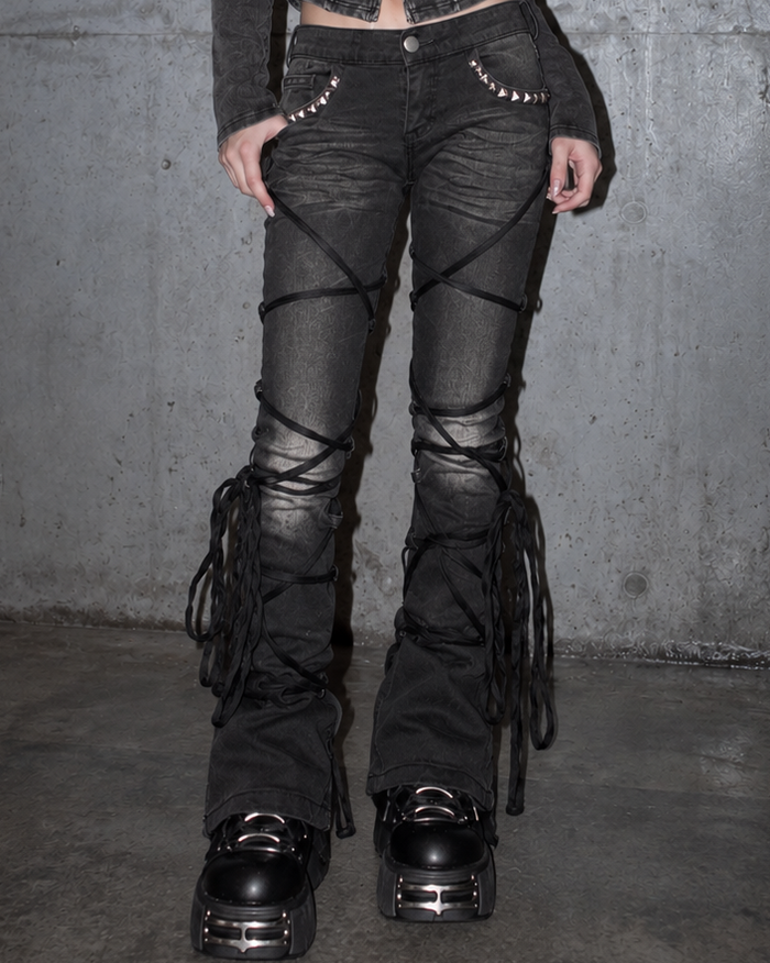 Entangled Flare Pants A725