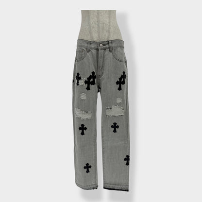 cross patch denim A241
