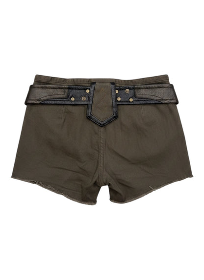 25-K191 B Leather Shorts A401