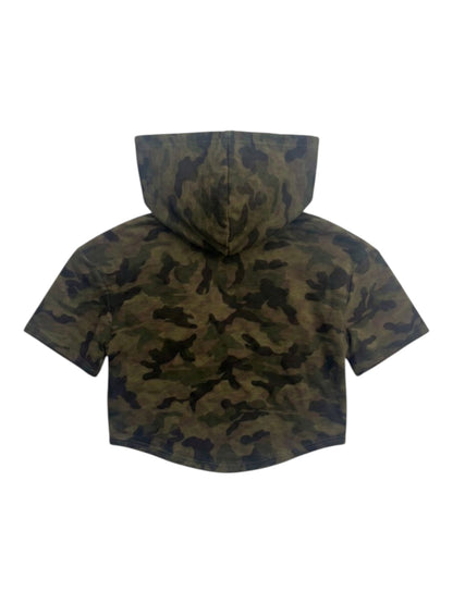 Camo Zip Hood Top A574