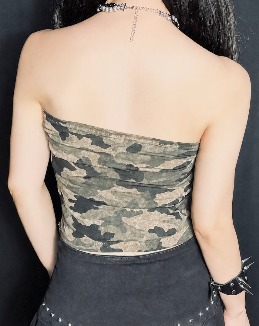 camo bustier A89