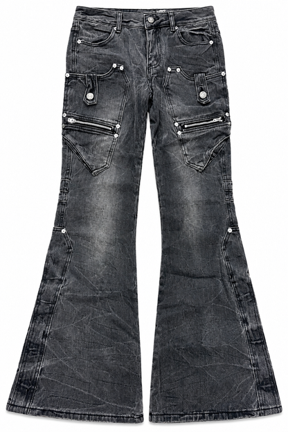 Distressed Wide Denim A721