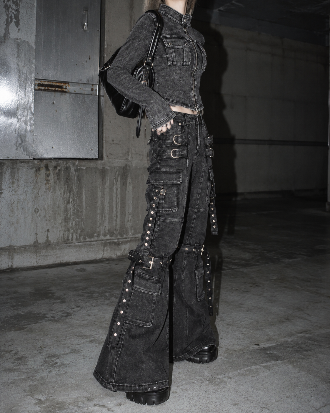 Utility Flare Pants A726