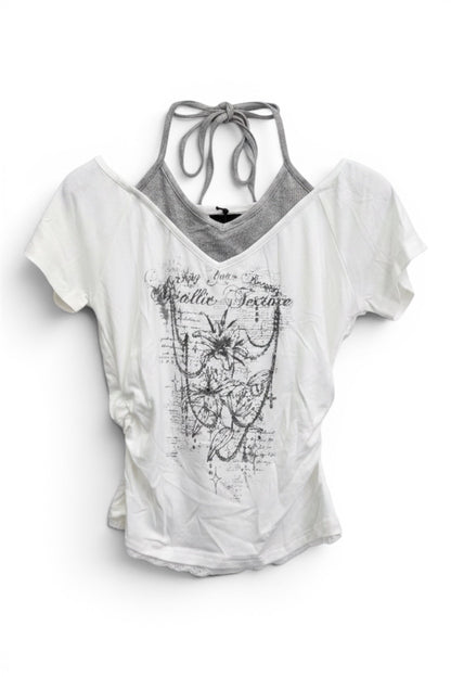 Drape Graphic Top  A562