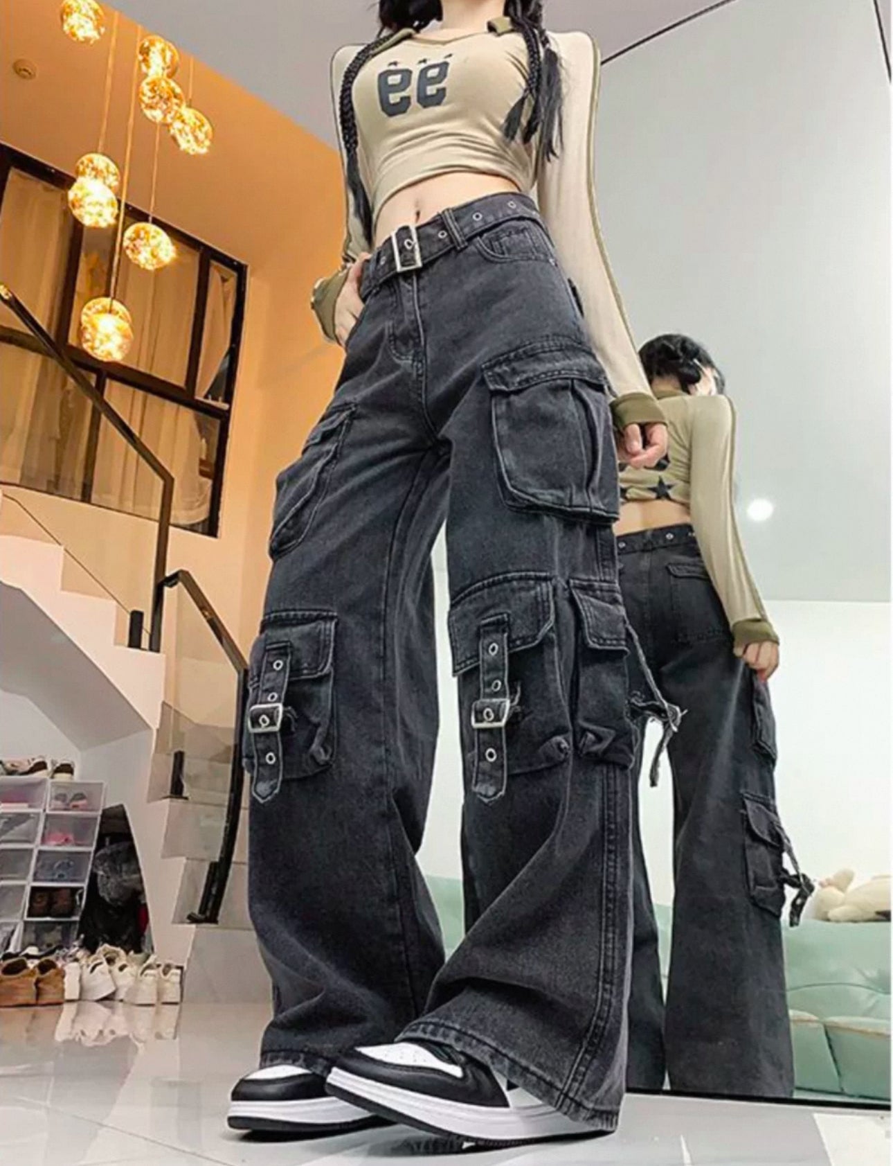 waist belt cargo denim A239