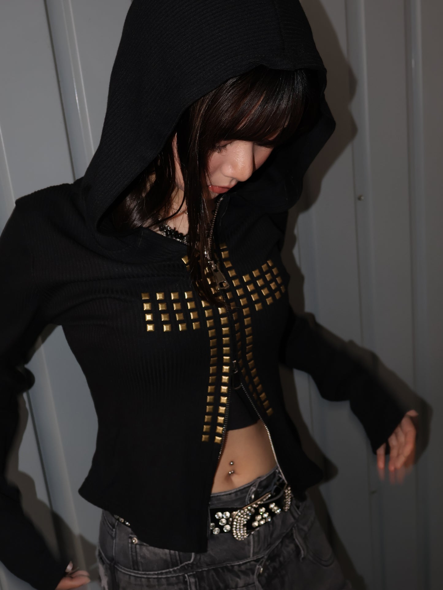 Stud Cross hoodie A508