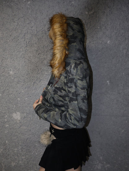 25-904 Fuzzy Camo hoddie A450