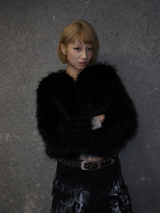 25-820 Shaggy Fur Jacket A449