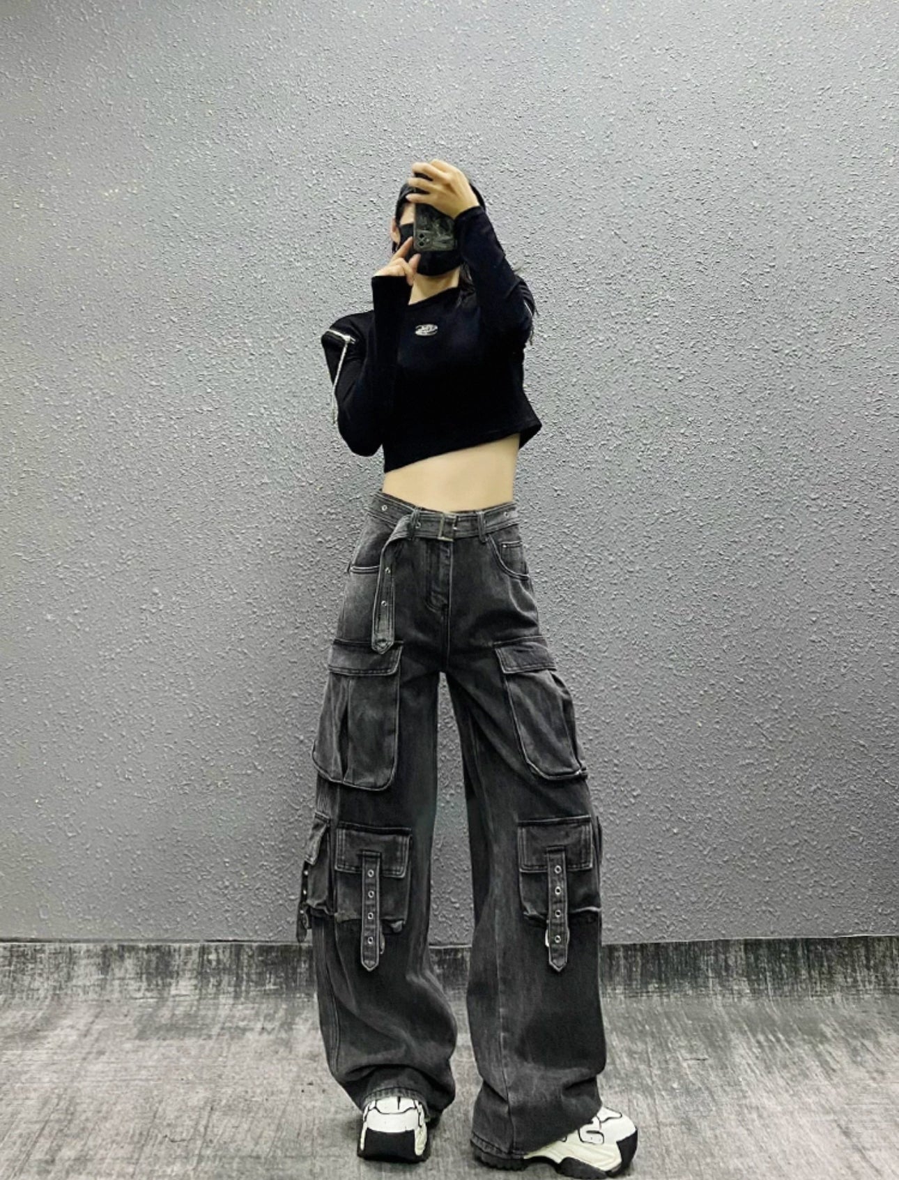 waist belt cargo denim A239