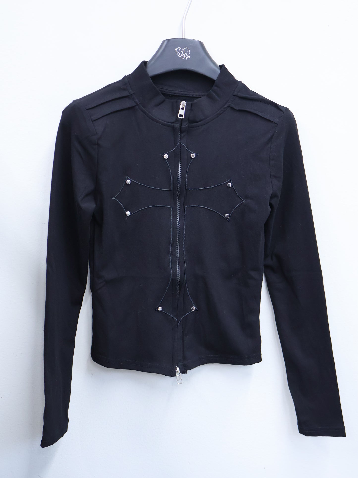 Zip Cross Sleeve Top A522