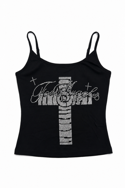 Cutout Cross Cami Top  A554