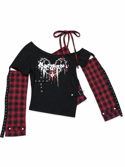 Plaid Layer Top A674