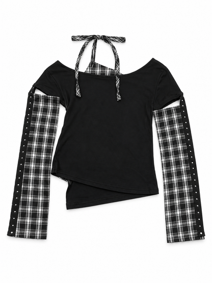 Plaid Layer Top A674