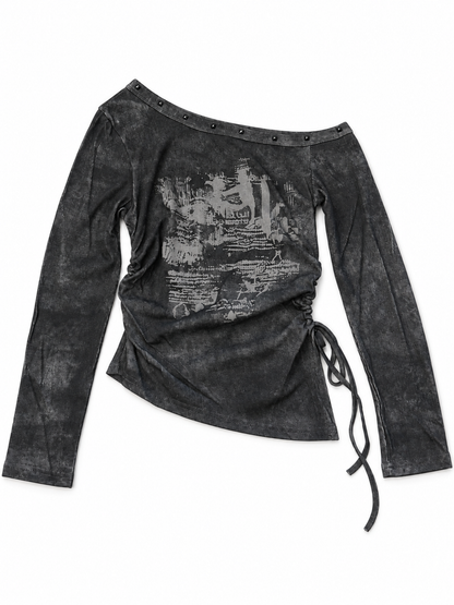 Washed Ruched Top A675