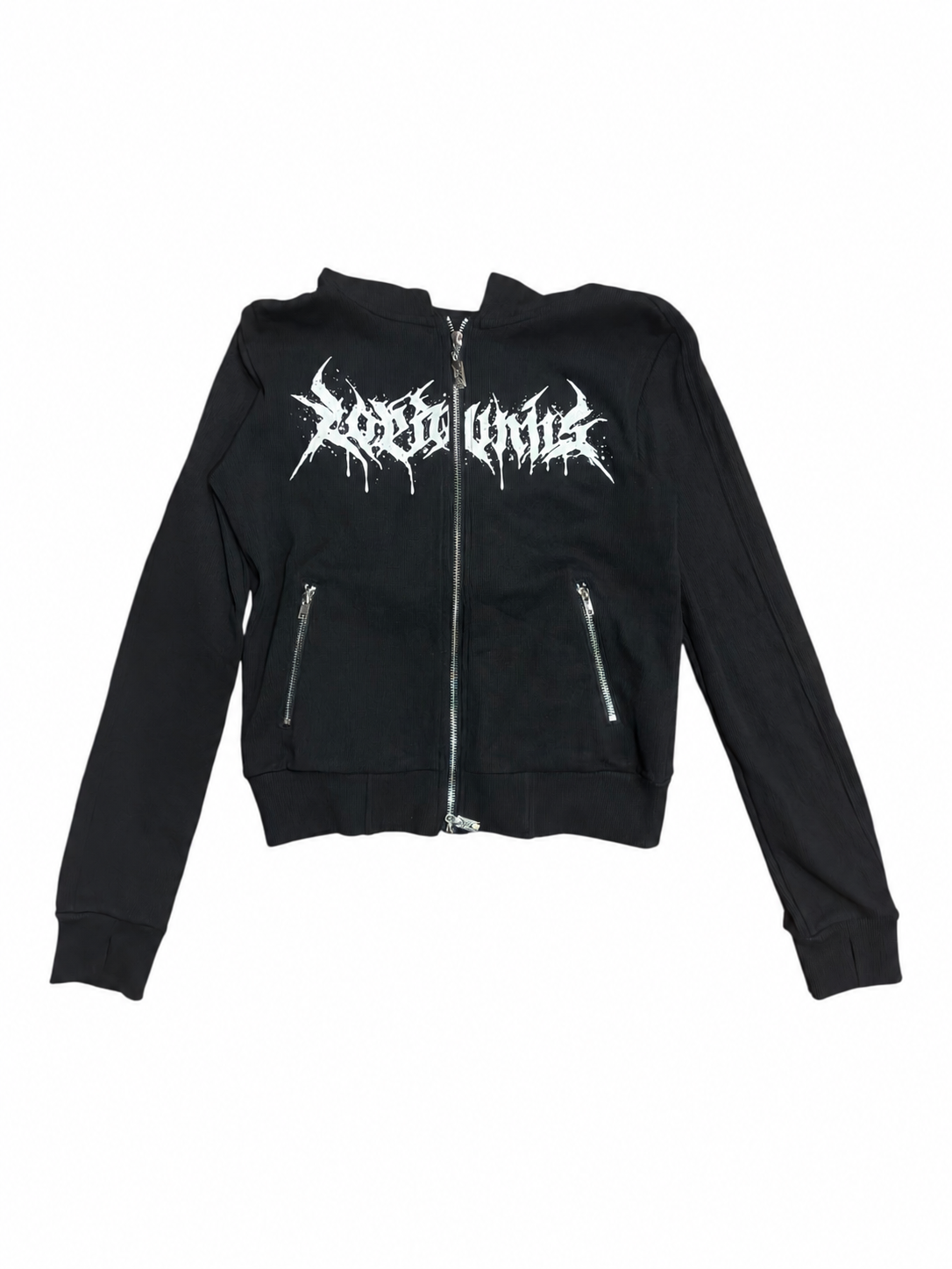 Skull Cross Zip Hoodie A670